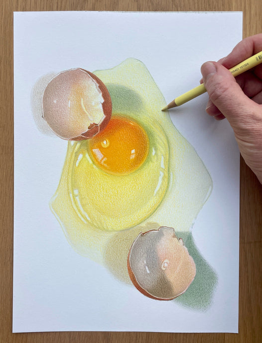 Ready to View Cracked Egg Original Drawing