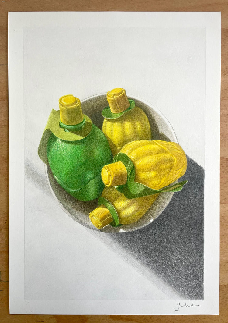 Bowl of Lemons - Original Hand Drawing