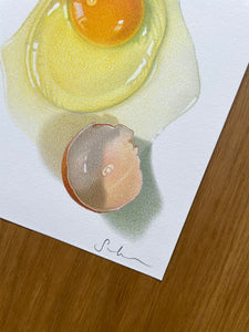 Cracked Egg - Original Hand Drawing