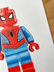Spiderman Minifigure - Original Hand Drawing